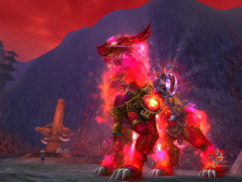 诛仙水麒麟_诛仙2 情侣坐骑水麒麟与火麒麟.-飞